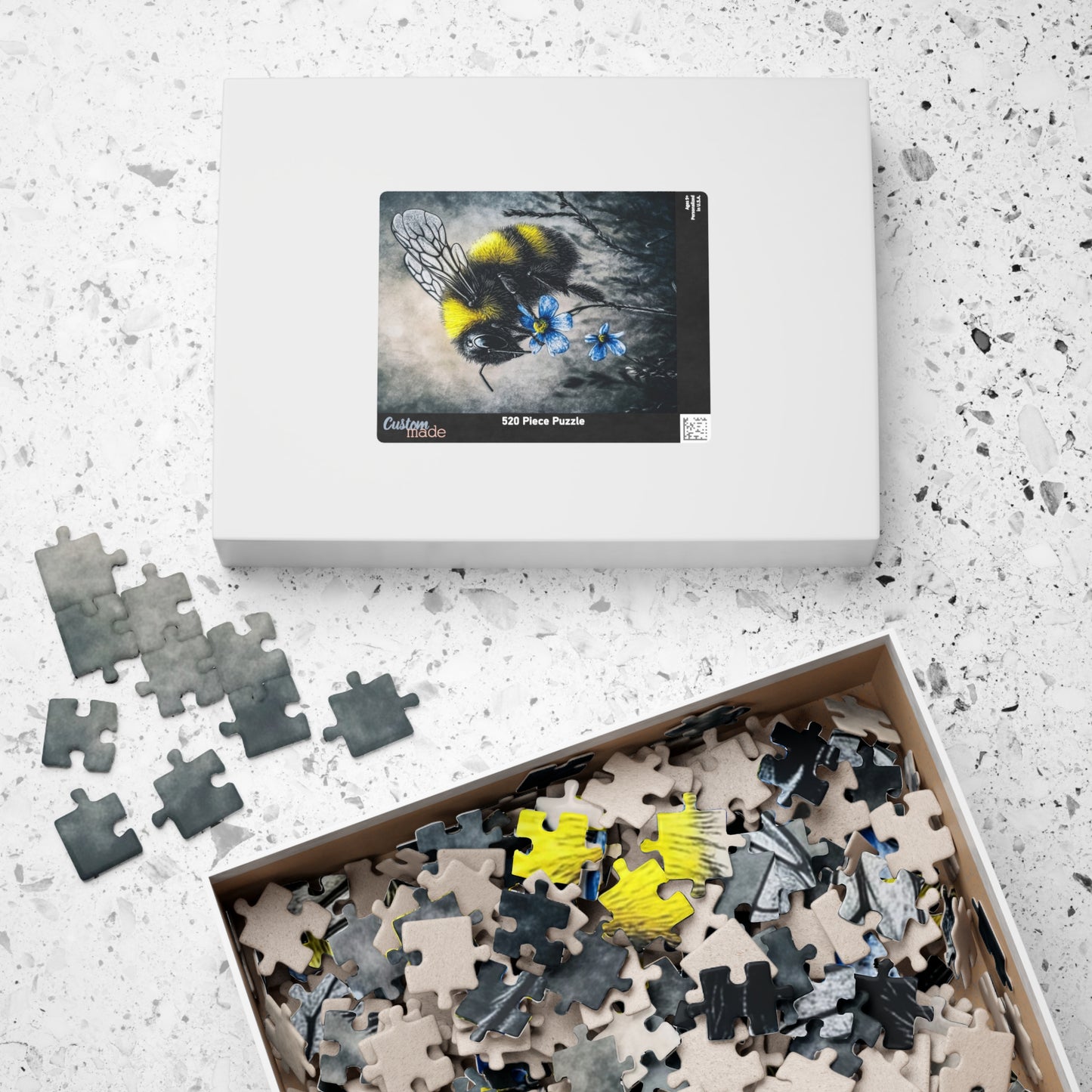 Bee-Themed Jigsaw Puzzle, Nature Gift, Family Fun, Eco-Friendly Game, Thoughtful Present for All Occasions, Stress Relief Activity