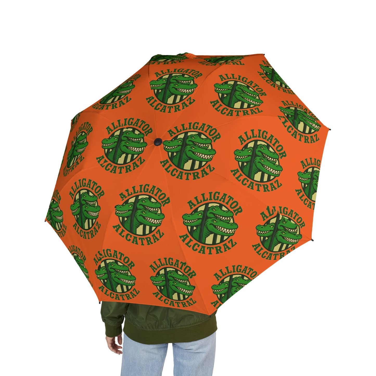 Alligator-themed Foldable Umbrella, Cute Rain Protection for Alligator Alcatraz