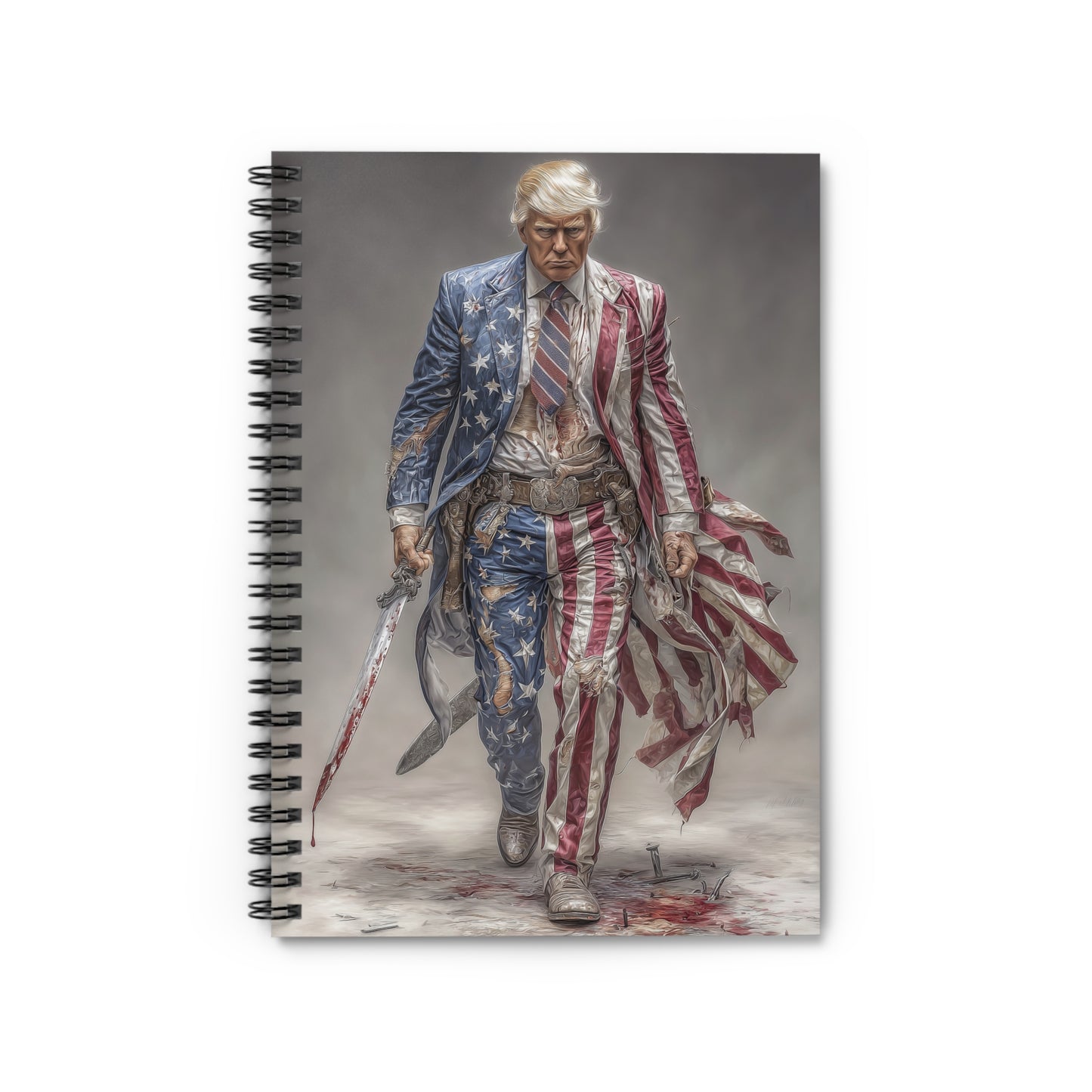 Patriotic Spiral Notebook, Motivational Journal, Unique Gift for Political Enthusiasts, American Pride Note-taking, Ideal for Events [...]