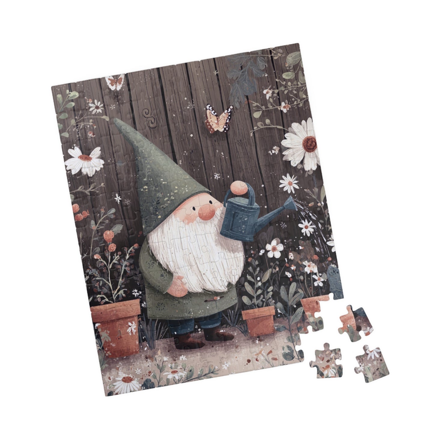 Whimsical Garden Gnome Puzzle - 110, 252, 520, 1014-Piece, Perfect for Family Game Night, Gifts for Garden Lovers, Indoor Fun