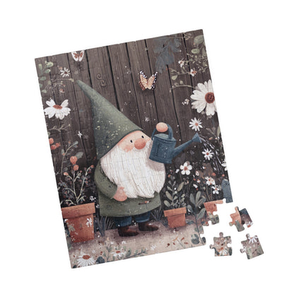 Whimsical Garden Gnome Puzzle - 110, 252, 520, 1014-Piece, Perfect for Family Game Night, Gifts for Garden Lovers, Indoor Fun