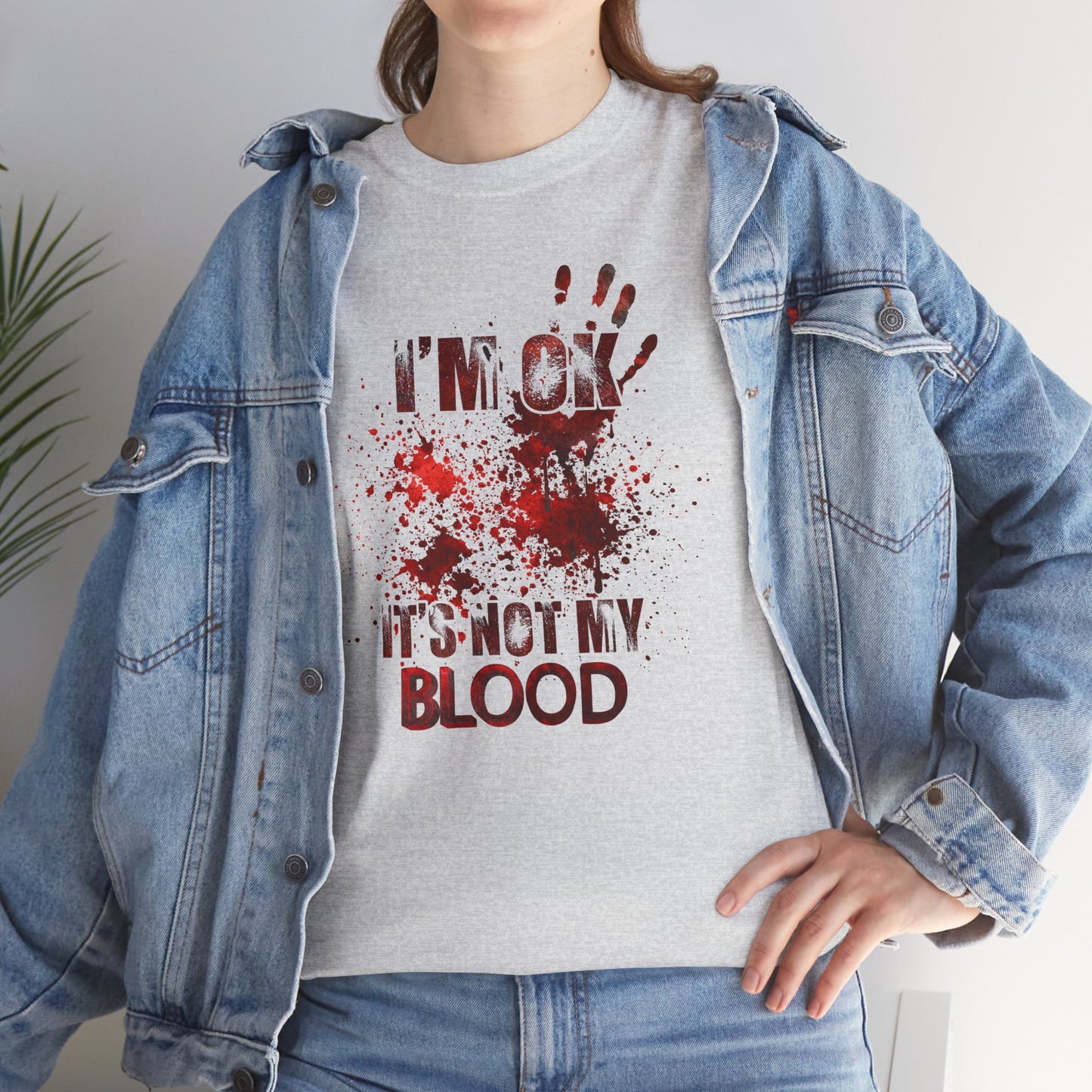 True Crime Tee, Detective Shirt for Crime Lovers, 'I'm ok, it's not my blood'