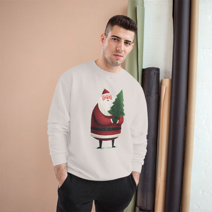 Santa’s Christmas Tree Sweatshirt, Cozy Holiday Wear, Sweatshirt for Winter, Cute Santa Design, Unisex Holiday Apparel