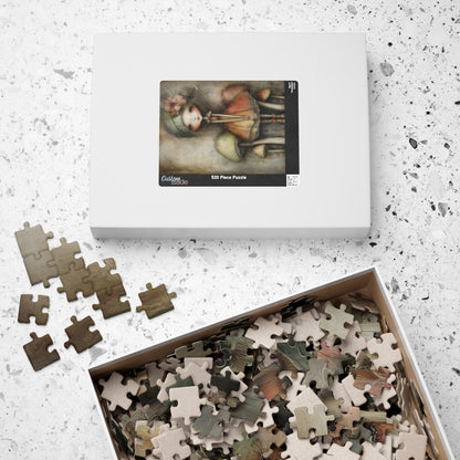 Retro Mushroom Girl Puzzle, 110-1014 Pieces, Cute Home Decor, Thoughtful Gift, Family Fun Activity