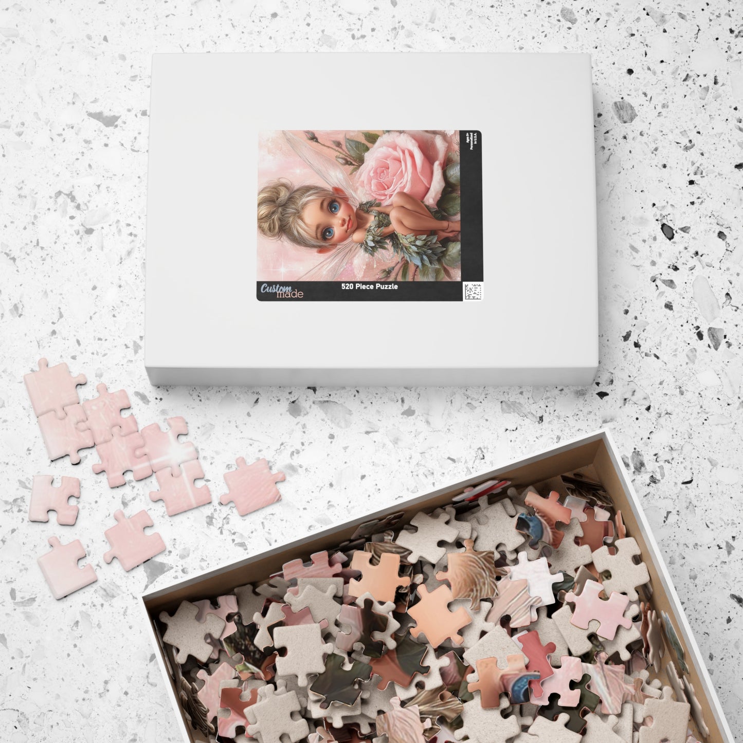 Fairy Rose Puzzle, Dreamy Fairy Jigsaw, Magical Home Decor, Unique Gift, Puzzle Lover's Delight, Family Game Night