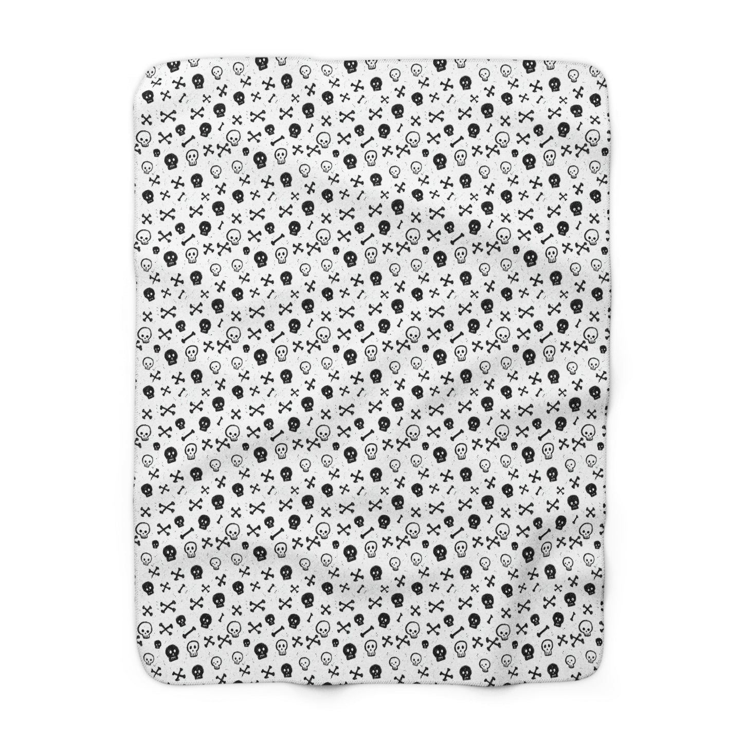 Gothic Skull Sherpa Fleece Blanket, Warm Throw Blanket for Cozy Nights, Halloween Decor, Gift for Him or Her