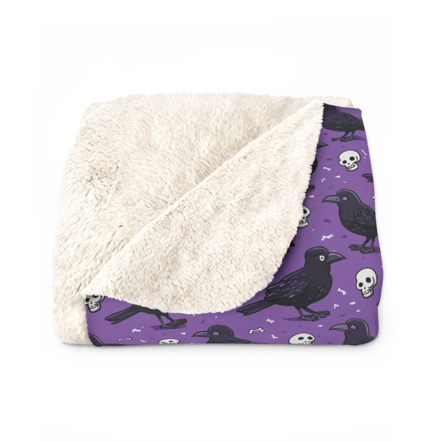 Spooky Vibes Sherpa Fleece Blanket | Cozy Halloween Decor, Soft Throw for Autumn Nights, Witchy Home Accessory, Unique Gift