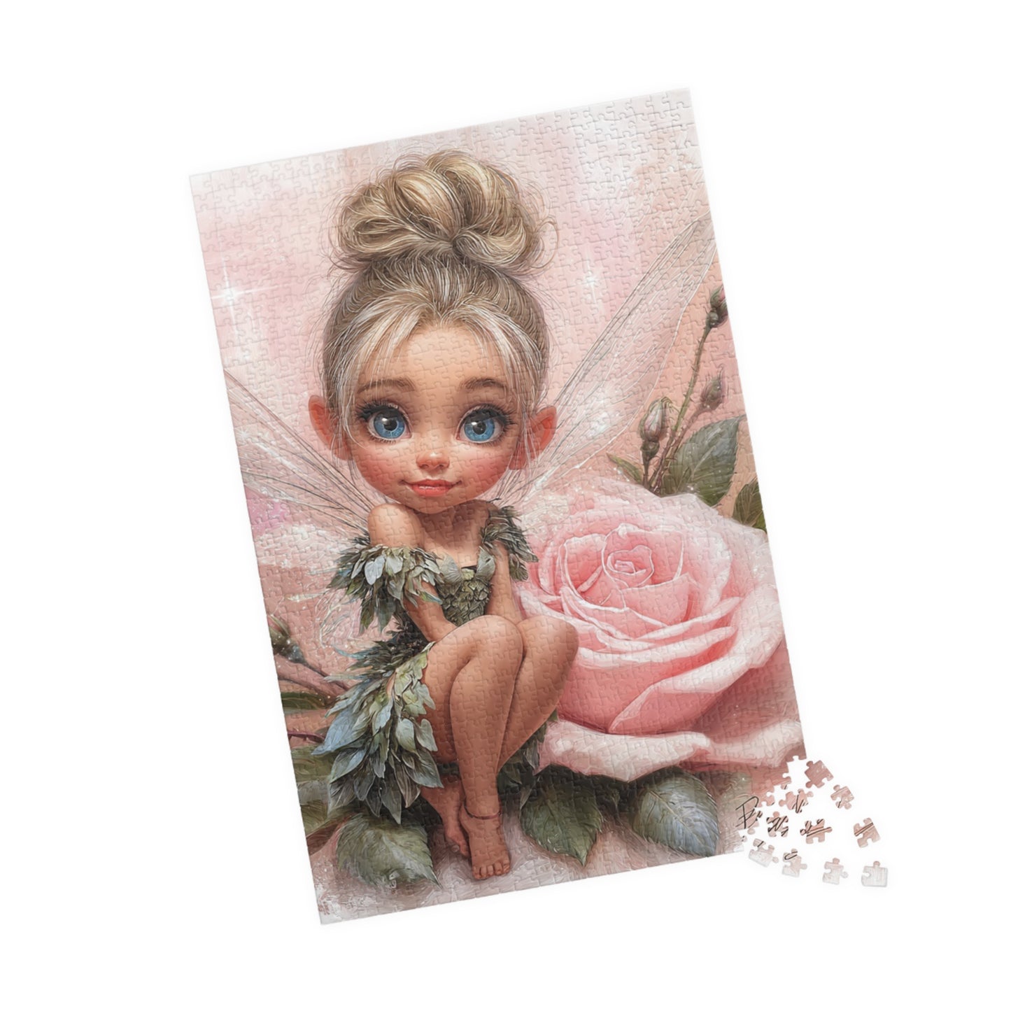 Fairy Rose Puzzle, Dreamy Fairy Jigsaw, Magical Home Decor, Unique Gift, Puzzle Lover's Delight, Family Game Night
