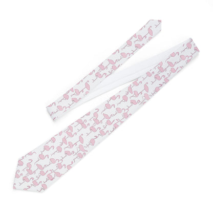 Flamingo Pattern Necktie - Fun Formal Accessory for Weddings, Parties, Gifts, Father's Day, Summer Events