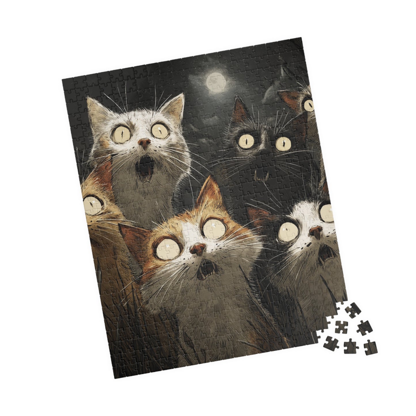 Cat-Themed Puzzle for Cat Lovers, 110-1014 Piece Jigsaw Fun, Halloween Game, Gift for Cat Enthusiasts