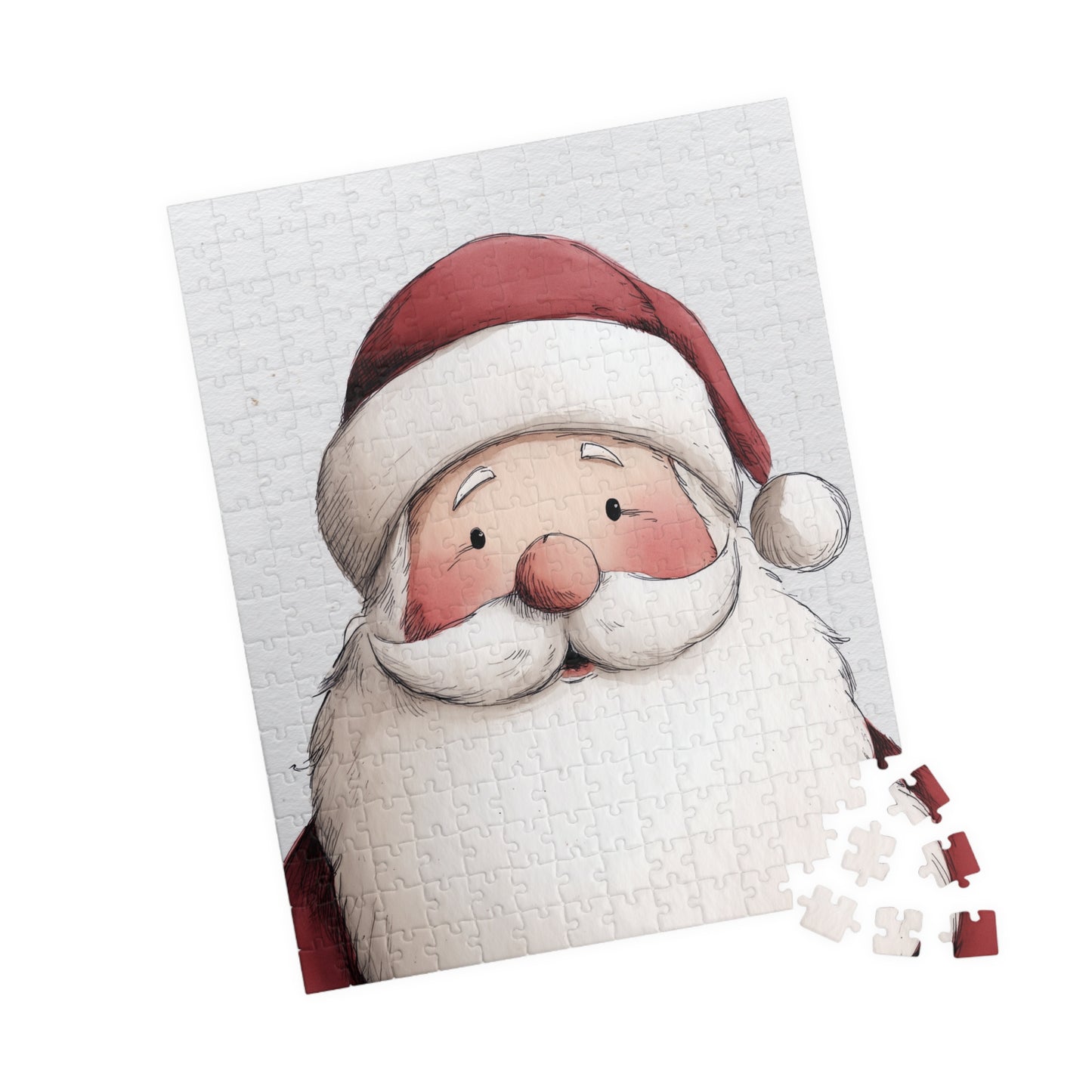 Christmas Puzzle - Santa Claus, Holiday Fun, Family Activity, Gift for Kids, Festive Decor