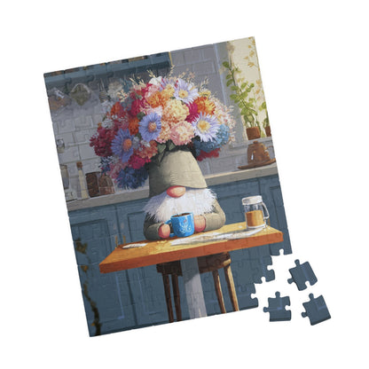 Charming Floral Gnome Puzzle, Fun for Families, Gift for All Occasions, 110-1014-Piece Options