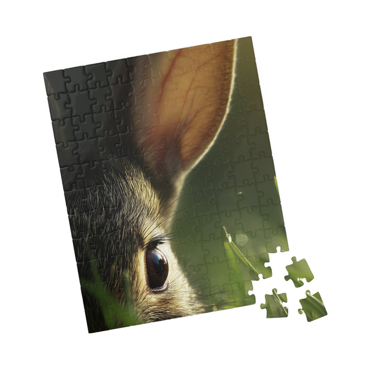 Puzzle featuring a Close-up Rabbit Portrait, Perfect Gift for Family Fun, Mindful Relaxation