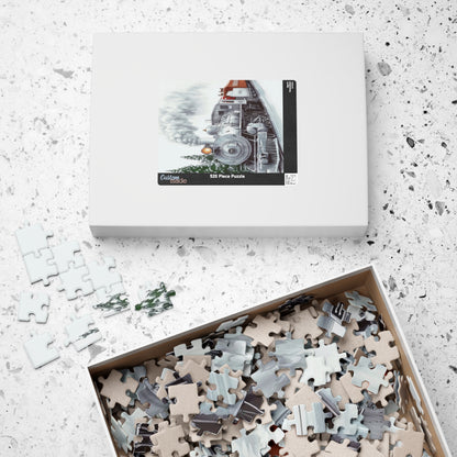Holiday-Themed Train Puzzle, Family Game Night, Gift for Train Lovers, Winter Wonderland Decor, Educational Activity