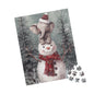 Winter Wonderland Animal Puzzle - Fun Family Activity, Kids Gift, Holiday Decor, Cozy Night In, Snowman & Elephant Design