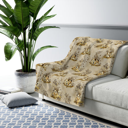 Cozy Bees Sherpa Fleece Blanket - Warm Plush Throw for Home Decor, Gift for Housewarming, Winter Comfort