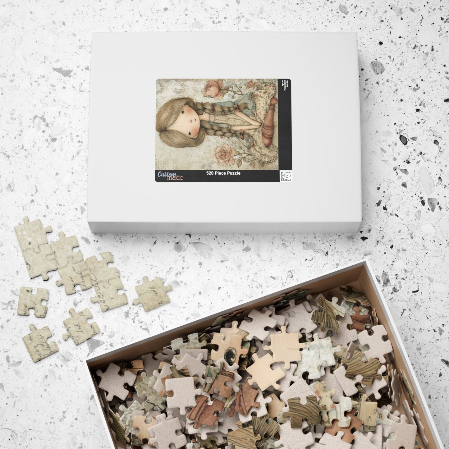Cute Illustrated Girl Puzzle, Charming Wall Art for Kids, 110-1014 Piece, Perfect Gift for Birthdays, Family Game Nights, Educational Toys