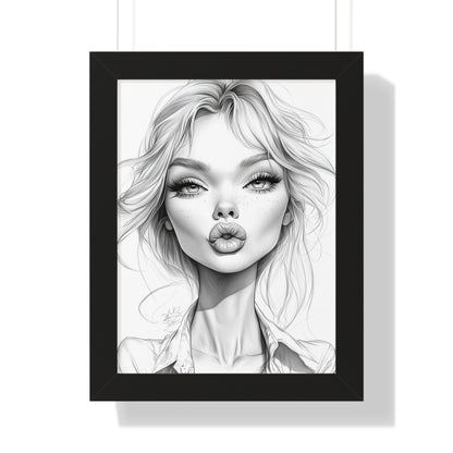 Stylish Framed Vertical Poster - Chic Wall Art Decor, Modern Home Decor, Gift for Art Lovers, Trendy Interior Design