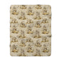 Cozy Bees Sherpa Fleece Blanket - Warm Plush Throw for Home Decor, Gift for Housewarming, Winter Comfort
