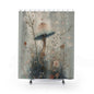 Whimsical Mushroom Shower Curtain - Nature-Inspired Bathroom Decor, Boho Chic, Bathroom Accessory, Gift for Nature Lovers, Floral Design