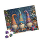 Festive Gnome Puzzle, Holiday Jigsaw, Christmas Decor, Gift for Puzzle Lovers, 110-1014 Pieces