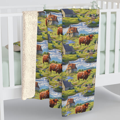 Cozy Farmhouse Sherpa Fleece Blanket