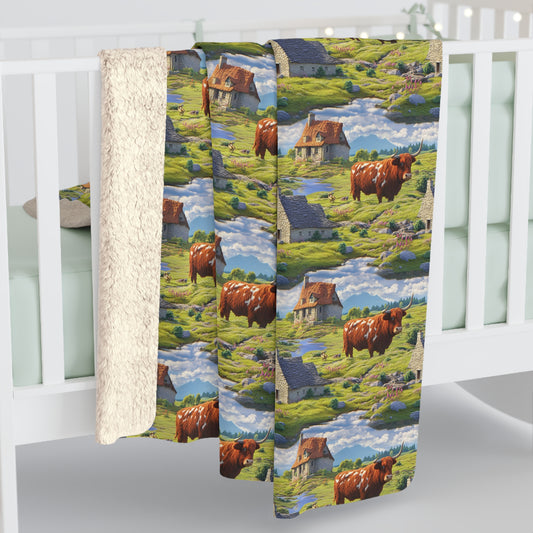 Cozy Farmhouse Sherpa Fleece Blanket
