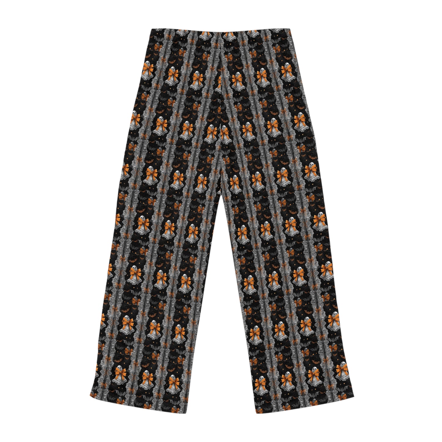 Cute Halloween Ghost Lace Paatern Women's Pajama Pants, Gifts for Her