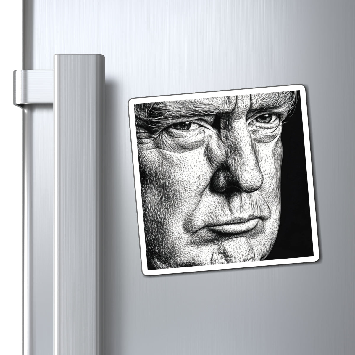 President Trump Political Portrait Magnet, Gift for Political Enthusiasts, Refrigerator Magnet