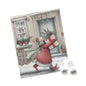Holiday Puzzle with Cheerful Gift Delivery Scene, Family Activity, Cozy Winter Nights, Festive Home Decor, 110-1014 Pieces