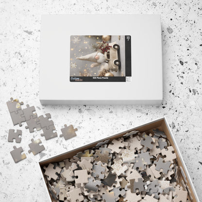 Festive Gnome Puzzle, Holiday Décor Puzzle, Christmas Gift, Family Game, Cozy Night In, Winter Fun Activity