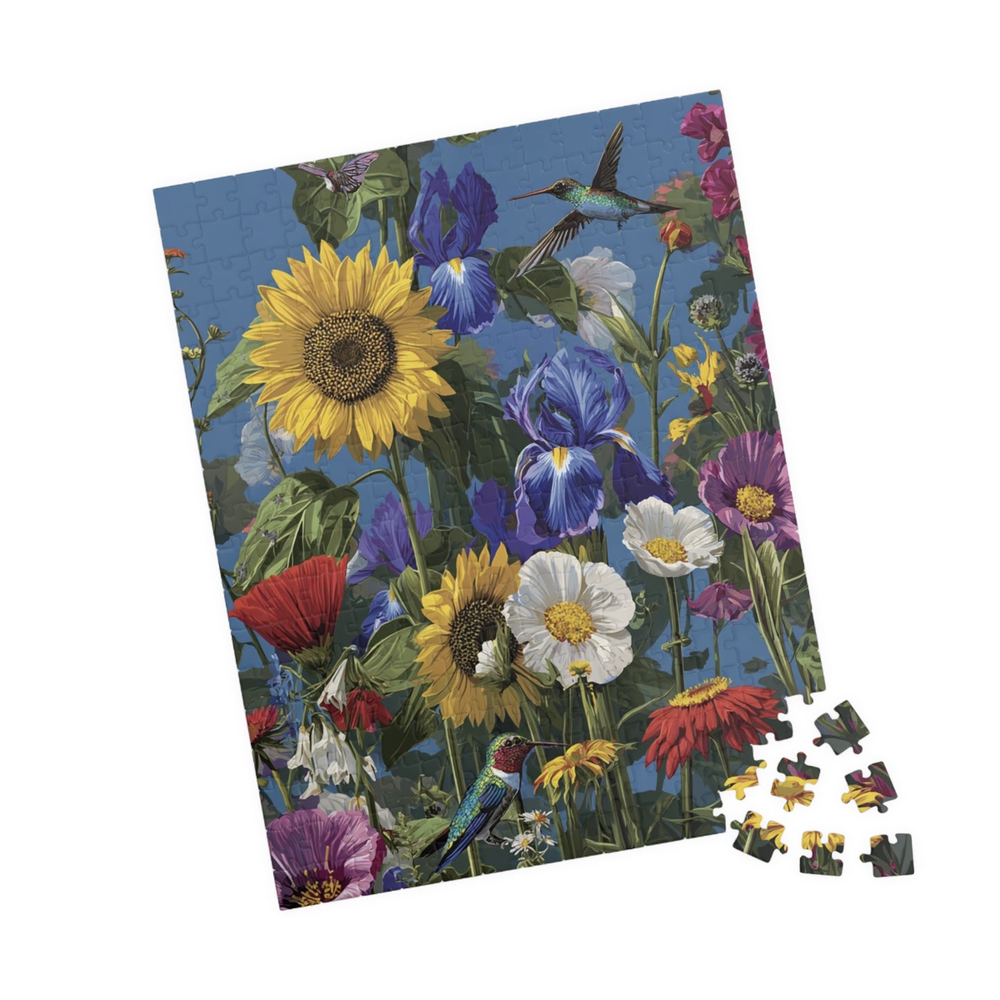 Vibrant Hummingbird Floral Puzzle Collection: 110-1014 Piece Jigsaw, Perfect for Nature Lovers