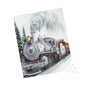 Holiday-Themed Train Puzzle, Family Game Night, Gift for Train Lovers, Winter Wonderland Decor, Educational Activity
