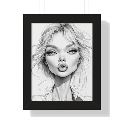 Stylish Framed Vertical Poster - Chic Wall Art Decor, Modern Home Decor, Gift for Art Lovers, Trendy Interior Design