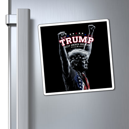 Kid Rock Inspired Trump Themed Magnet - Keep America Sovereign Kitchen, Political Souvenir, Unique Fridge Magnet, Rockstar