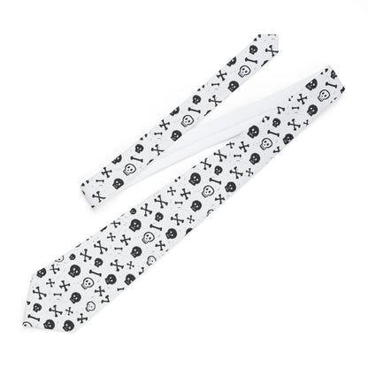 Edgy Skull Pattern Necktie - Perfect for Halloween, Parties, and Bold Fashion Statements, Unique Gift for Him, Rocker Style Tie