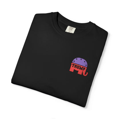 Embroidered Trump Republican Elephant Graphic Tee for MAGA, Unisex T-shirt, Casual Wear, Eco-Friendly Gift, Outing Shirt