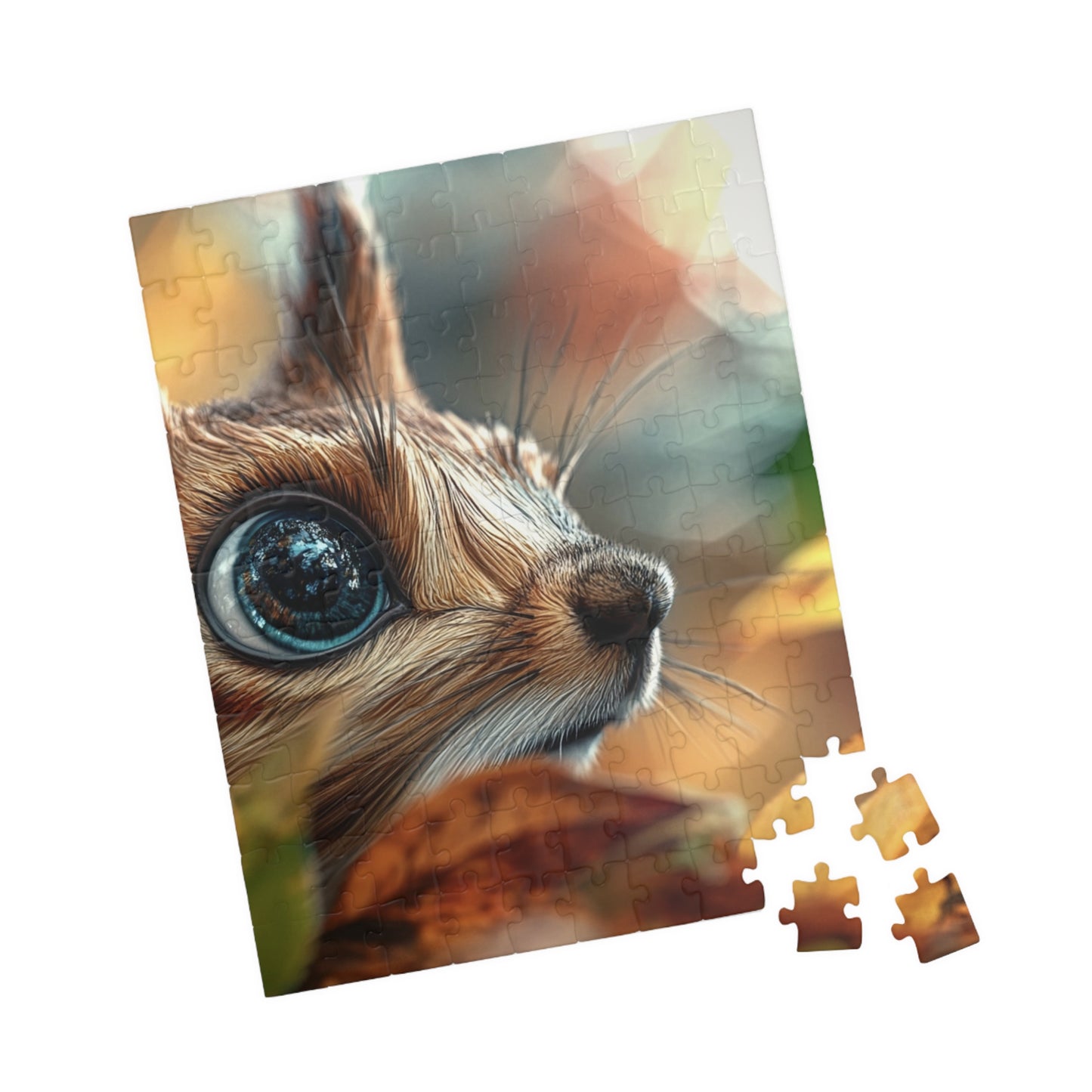 Puzzle - Hyper Realistic Squirrel in the Leaves