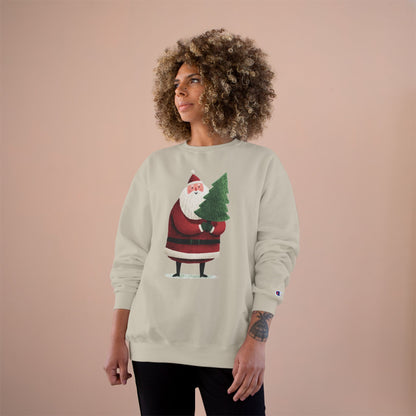Santa’s Christmas Tree Sweatshirt, Cozy Holiday Wear, Sweatshirt for Winter, Cute Santa Design, Unisex Holiday Apparel