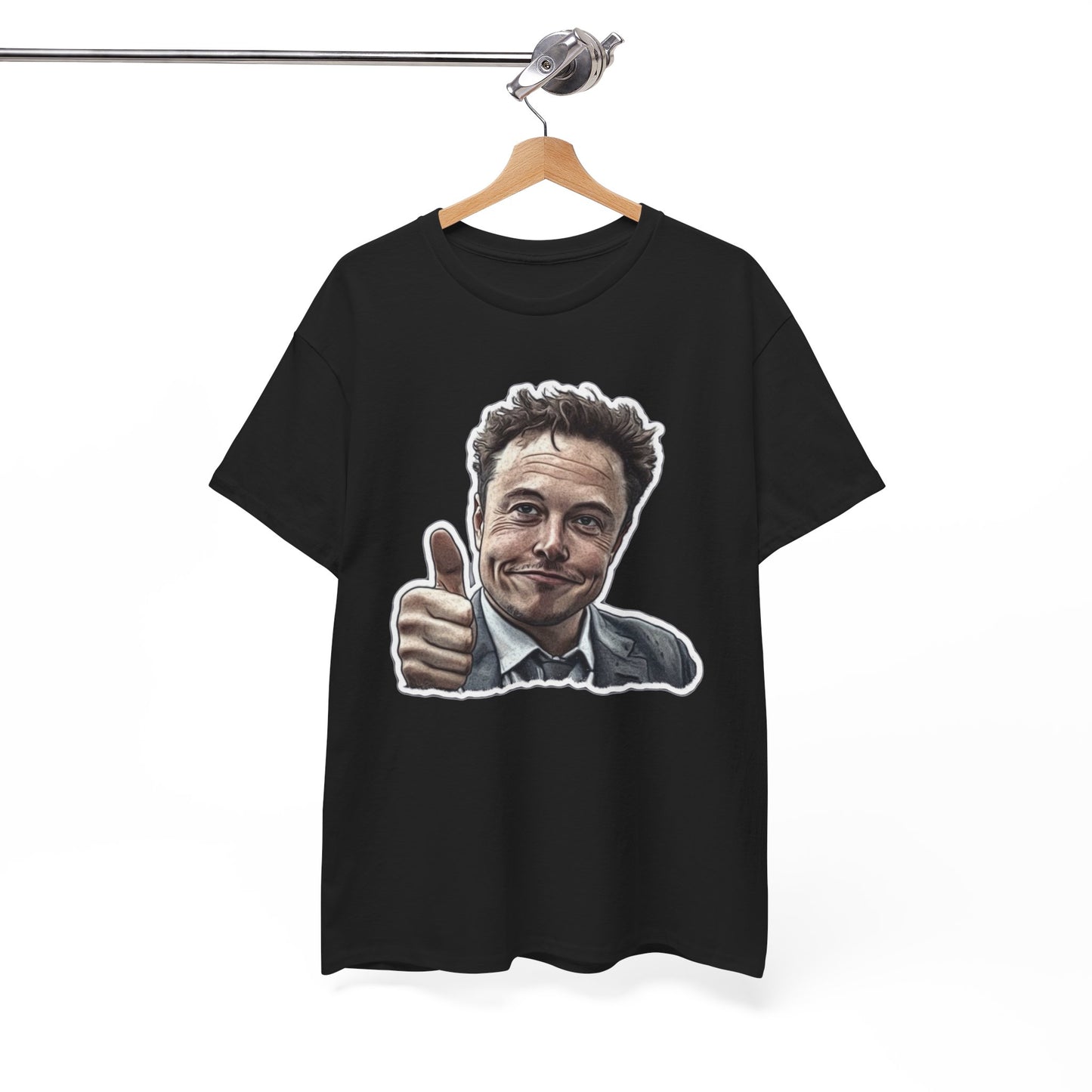 T-Shirt Elon Musk Thumbs Up Unisex Heavy Cotton Tee
