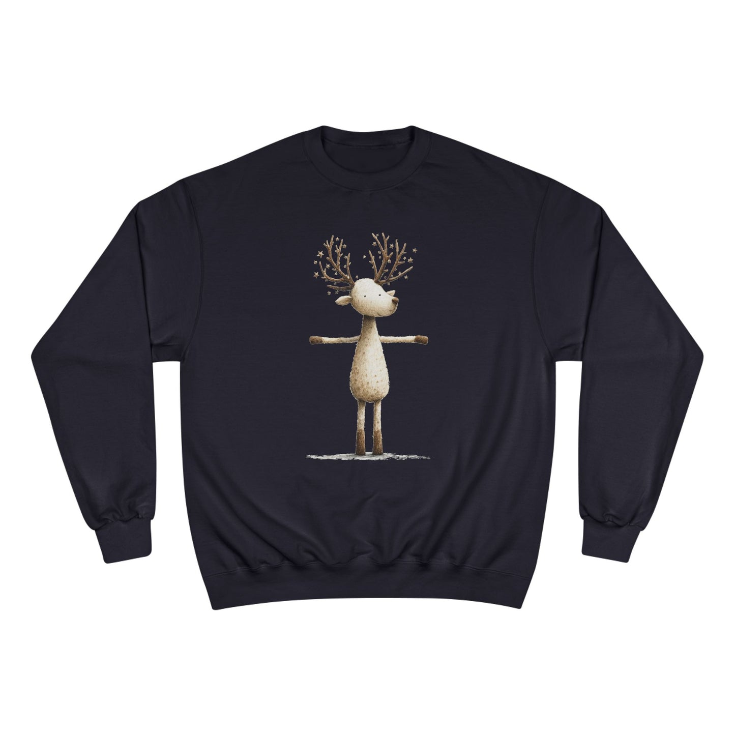 Reindeer Champion Sweatshirt, Cozy Holiday Sweatshirt, Cute Animal Gift, Winter Apparel, Christmas Sweatshirt