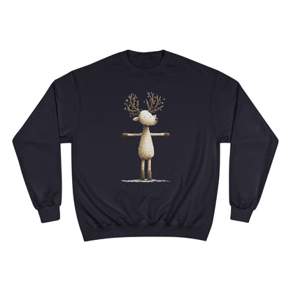 Reindeer Champion Sweatshirt, Cozy Holiday Sweatshirt, Cute Animal Gift, Winter Apparel, Christmas Sweatshirt