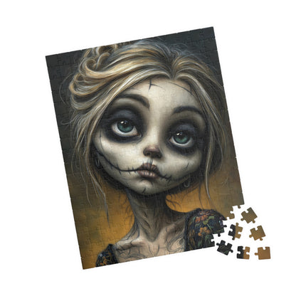 Spooky Art Puzzle, Gothic Jigsaw Puzzle for Adults, Unique Home Decor, Perfect Gift for Halloween, Relaxing Activity
