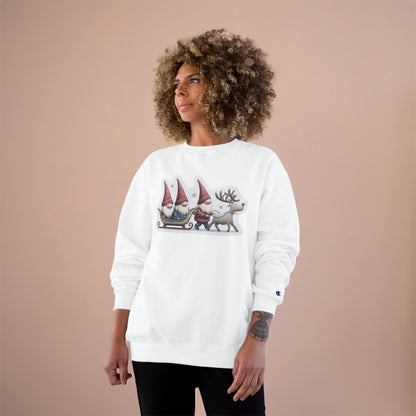 Holiday Gnome Sweatshirt, Cozy Christmas Apparel, Gift for Her, Winter Fashion, Cute Gnome Design