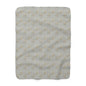 Sherpa Fleece Blanket - Wedding Pattern Silky White Yellow Hints