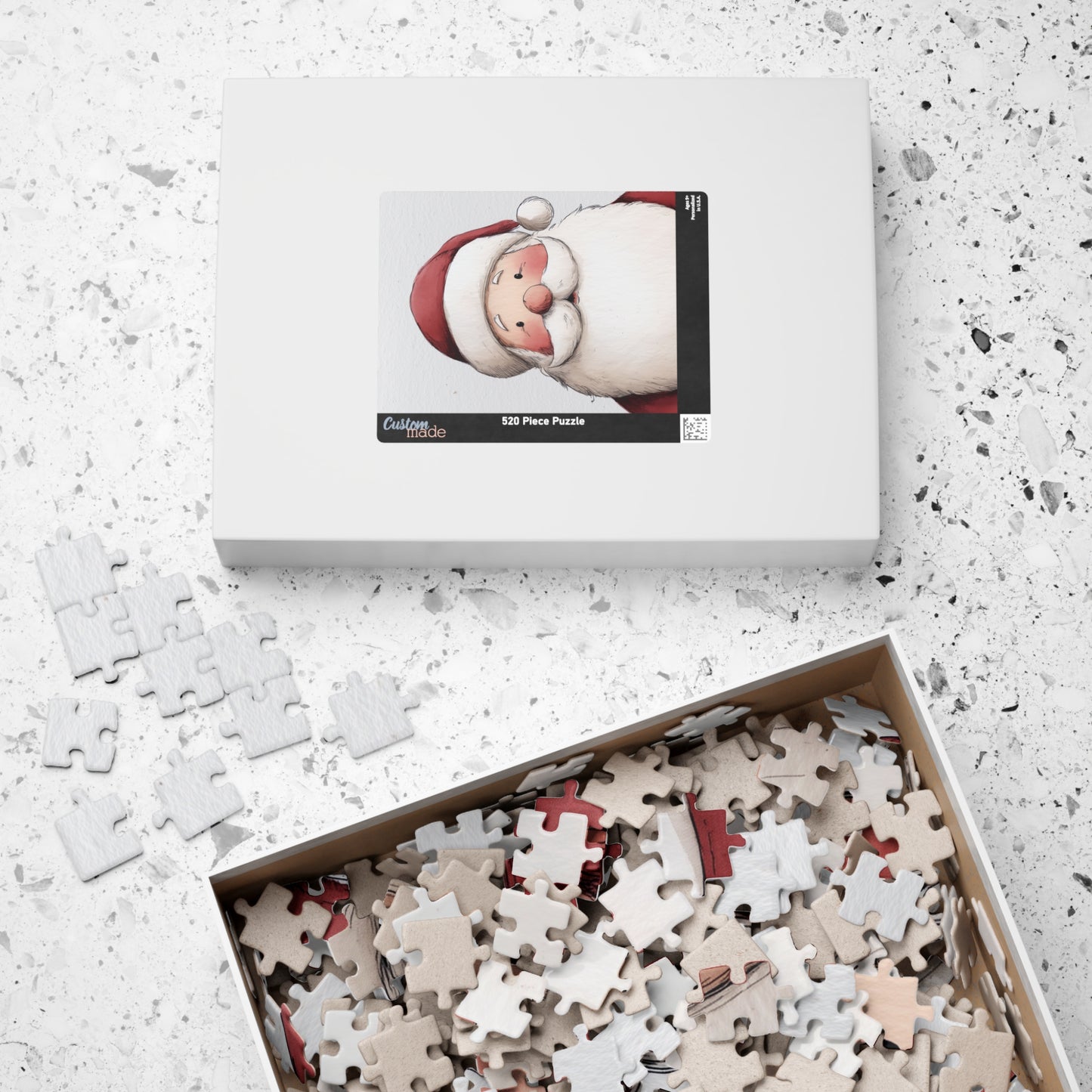 Christmas Puzzle - Santa Claus, Holiday Fun, Family Activity, Gift for Kids, Festive Decor