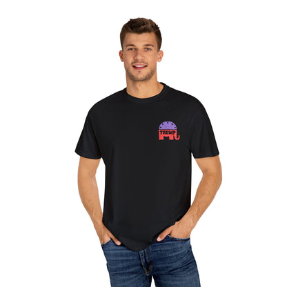 Embroidered Trump Republican Elephant Graphic Tee for MAGA, Unisex T-shirt, Casual Wear, Eco-Friendly Gift, Outing Shirt