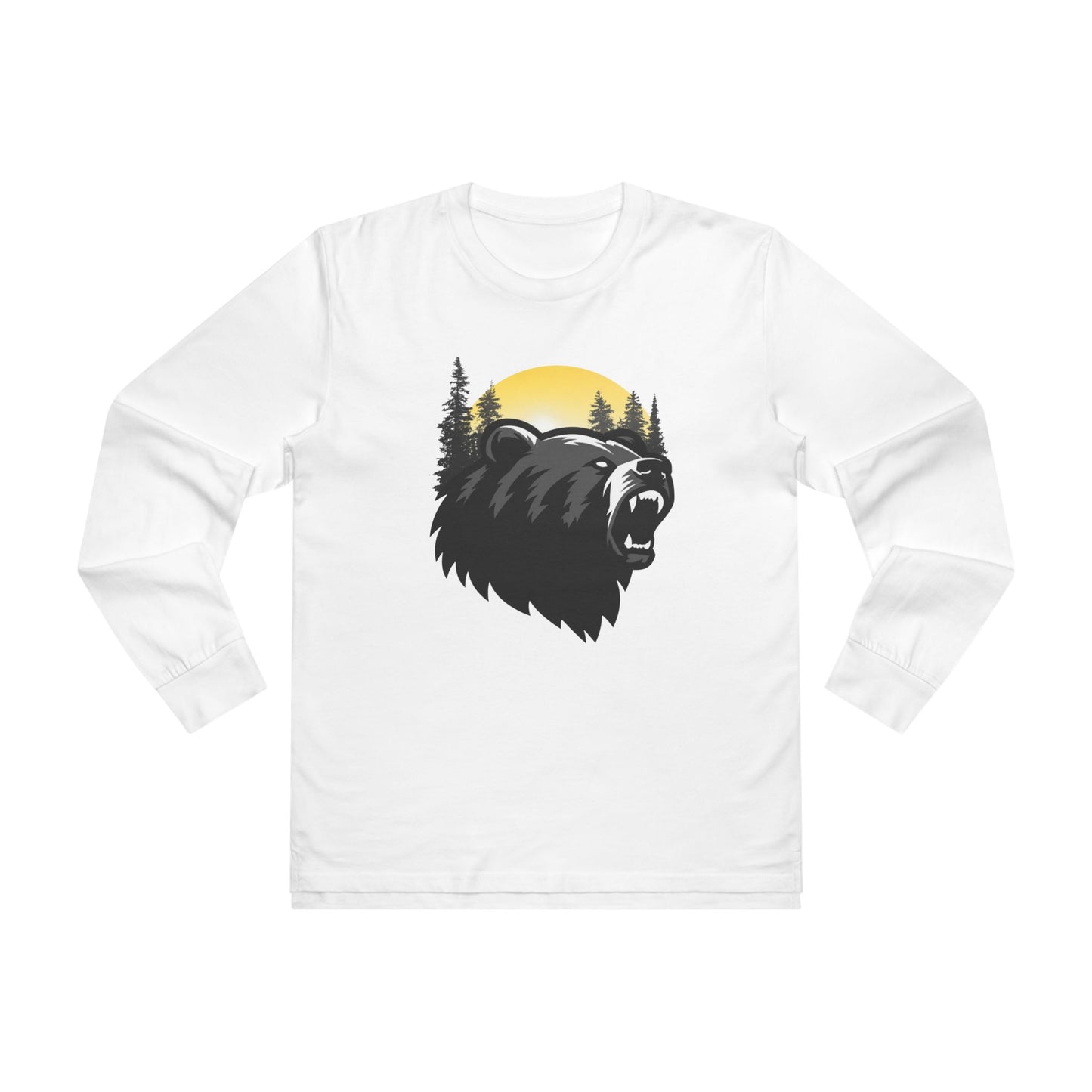 Men's Bear Graphic Longsleeve Tee - Wilderness Apparel for Nature Lovers, Outdoor Adventure, Gifts for Him, Camping Wear, Fall Fashion