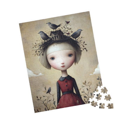 Artistic Puzzle with Retro Emo Design, Perfect Gift for Puzzle Lovers, Home Decoration, Relaxation, Unique Artwork