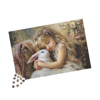 Charming Child with Bunny Puzzle, 110-1014 Pieces, Perfect Family Activity